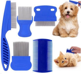 MuffiMau 5er Set Flohkämme aus Metall für Hunde und Katzen zur Entfernung von Flöhen und Läusen – Bild 1 von 2