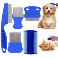 Produktbild von MuffiMau 5er Set Flohkämme aus Metall für Hunde und Katzen zur Entfernung von Flöhen und Läusen