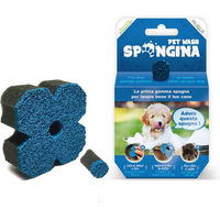Produktbild von Mugue Spongina Reinigungsschwamm aus Gummi in Blau und Grau L 10 x B 9,5 x H 4,5 cm