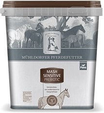 Produktbild von Mühldorfer Pferdefutter Mash Sensitiv Prebiotic für Senior Pferde zur Unterstützung der Verdauung