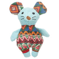 Produktbild von Muka Maus Flamingo Plüschspielzeug für Hunde in Blau, 14,5 x 7,3 x 21 cm