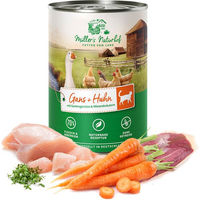 Produktbild von Müller’s Naturhof Hundefutter Gans und Huhn Stückchen in Sauce getreidefrei und glutenfrei 6 x 400 g - 6 x 400 g