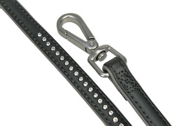 Multi Fit Hunde Deluxe Leine aus Kunstleder mit Strass-Applikationen Größe M – Bild 1 von 2