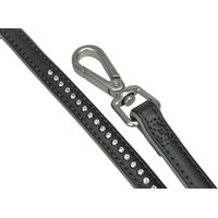 Produktbild von Multi Fit More Deluxe Hundeleine aus Kunstleder in Grau Schwarz Größe M