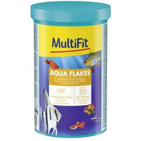 Produktbild von MultiFit Aqua Flakes Fischfutter für Zierfische ohne Zucker 1 l