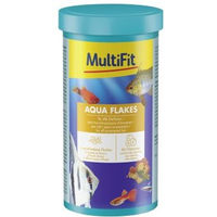 Produktbild von MultiFit Aqua Flakes Fischfutter für Zierfische ohne Zucker 250 ml