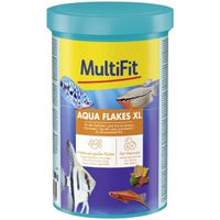 Produktbild von MultiFit Aqua Flakes XL Fischfutter für größere Zierfische ohne Zucker 1000g