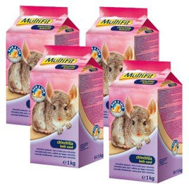 Produktbild von MultiFit Badesand für Chinchillas Degus und Kleintiere zur Fellpflege 4x1kg - 4 x 1 kg