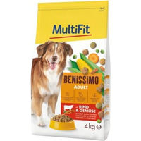 Produktbild von MultiFit Benissimo Trockenfutter Hund Adult Rind & Gemüse ohne Zucker 2x4 kg