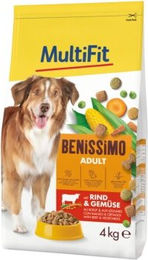 MultiFit Benissimo Trockenfutter Hund Adult Rind & Gemüse ohne Zucker 4 kg – Bild 1 von 2