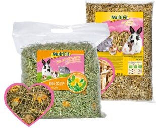 MultiFit Bio Streu und Heu-Paket mit 3kg Stroh und 500g Heu mit Löwenzahn für Kleintiere – Bild 1 von 1