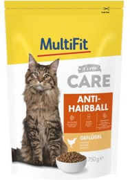 MultiFit Care Trockenfutter Katze Adult Huhn Anti Hairball ohne Zucker 750 g - 750 g – Bild 1 von 2