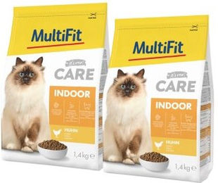 MultiFit Care Trockenfutter Katze Adult Indoor Huhn 2x1,4 kg - 2 x 1,4 kg – Bild 1 von 2