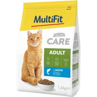 Produktbild von MultiFit Care Trockenfutter Katze Adult Lachs und Geflügel Sensitive ohne Zucker 1,4 kg - 1,4 kg