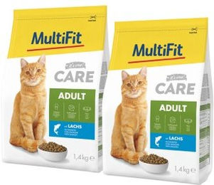 MultiFit Care Trockenfutter Katze Adult Lachs und Geflügel Sensitive ohne Zucker 2x1,4 kg - 2 x 1,4 kg – Bild 1 von 2