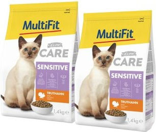 MultiFit Care Trockenfutter Katze Adult Sensitive Truthahn 2x1,4 kg - 2 x 1,4 kg – Bild 1 von 2