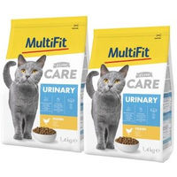 Produktbild von MultiFit Care Urinary Trockenfutter für Katzen Adult Huhn 2x1,4 kg - 2 x 1,4 kg