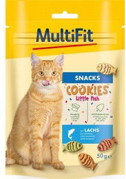 Produktbild von MultiFit Cookies Little Fish mit Lachs und Fisch Leckerli 50 g - 50 g