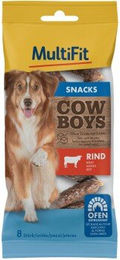 Produktbild von MultiFit Cowboys Würstchenketten Rind Belohnungssnack für Hunde Adult Glutenfrei ohne Zucker mit hohem Fleischanteil 4x60g - 4 x 60 g