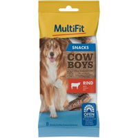 Produktbild von MultiFit Cowboys Würstchenketten Rind Belohnungssnack für Hunde Adult Glutenfrei ohne Zucker mit hohem Fleischanteil 4x60g - 4 x 60 g