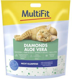 MultiFit Diamonds Aloe Vera Silikatstreu für Katzen 16 l - 15 l – Bild 1 von 2