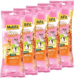 Produktbild von MultiFit Dippers Knabberstangen Karotte für Kaninchen 600g - 5 x 2 Stk.
