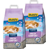 Produktbild von MultiFit Fresh Comfort Klumpstreu für Katzen 2x20 l - 2 x 20 l