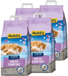 MultiFit Fresh Comfort Klumpstreu für Katzen 4x20 l - 4 x 20 l – Bild 1 von 2