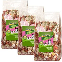 Produktbild von MultiFit Gemüseflocken Snack für Kaninchen vegan ohne tierisches Protein 3x750g - 3 x 750 g