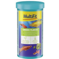 Produktbild von MultiFit Green Flakes Süßwasser Fischfutter 250ml