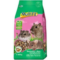 Produktbild von MultiFit Hauptfutter für Maus, Rennmaus und Zwerghamster mit Insekten und Weich- sowie Krebstieren ohne Zucker und Konservierungsstoffe 800 g