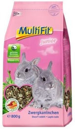 MultiFit Hauptfutter für Zwergkaninchen Junior ohne Zucker und Konservierungsstoffe 800g - 800 g – Bild 1 von 1