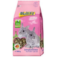 Produktbild von MultiFit Hauptfutter für Zwergkaninchen Junior ohne Zucker und Konservierungsstoffe 800g - 800 g