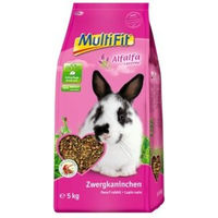Produktbild von MultiFit Hauptfutter für Zwergkaninchen mit Alfalfa ohne tierisches Protein 5 kg - 5 kg