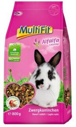 Produktbild von MultiFit Hauptfutter für Zwergkaninchen mit Alfalfa ohne tierisches Protein 800 g - 800 g