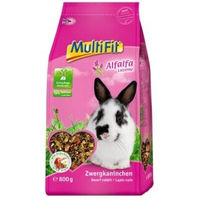 Produktbild von MultiFit Hauptfutter für Zwergkaninchen mit Alfalfa ohne tierisches Protein 800 g - 800 g