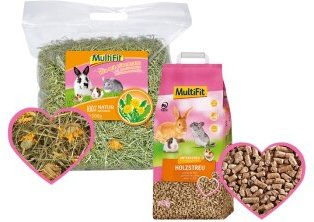 Produktbild von MultiFit Holzstreu und Heu mit Löwenzahn für Katzen 11,5 kg - 11,5 kg