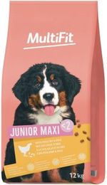 MultiFit Hundefutter Junior für große Rassen mit Geflügel und Fisch ohne Zucker 12 kg - 12 kg – Bild 1 von 3
