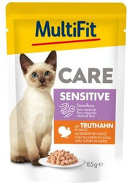 Produktbild von MultiFit It's Me Scarlett Sensitive Katzenfutter mit Truthahn für Adult, 48x85 g - 48 x 85 g