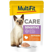 Produktbild von MultiFit It's Me Scarlett Sensitive Katzenfutter mit Truthahn für Adult, 48x85 g - 48 x 85 g