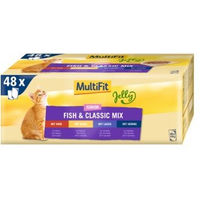 Produktbild von MultiFit Junior Katzen Nassfutter Multipack mit Stückchen in Gelee 48x100 g