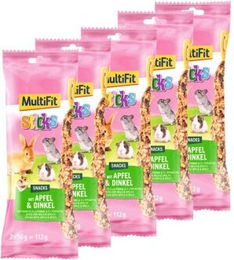 Produktbild von MultiFit Knabberstangen für Kaninchen mit Apfel und Dinkel 5x2 Sticks