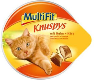 Produktbild von MultiFit Knuspys Leckerli Huhn und Käse 7x60g