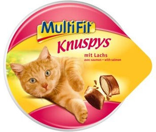 Produktbild von MultiFit Knuspys Leckerli Lachs 7x60g