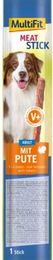 Produktbild von MultiFit Meatsticks Belohnungssnack Pute mit hohem Fleischanteil 25x12 g - 25 x 12 g