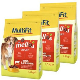 Produktbild von MultiFit Mellos Hundetraining-Snacks Rind und Karotten für Adult ohne Farb- und Aromastoffe 3x1,5 kg - 3 x 1,5 kg
