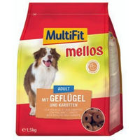 Produktbild von MultiFit Mellos Trockenfutter Hund Adult Geflügel und Karotten ohne Farb- und Aromastoffe 1,5 kg - 1,5 kg