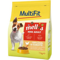 Produktbild von MultiFit Mellos Trockenfutter Hund Adult Mini Geflügel und Karotten ohne Farb- und Aromastoffe 1 kg - 1 kg