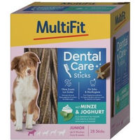 Produktbild von MultiFit Mint DentalCare Sticks Junior Zahnpflege-Snack für Welpen 28 Stück