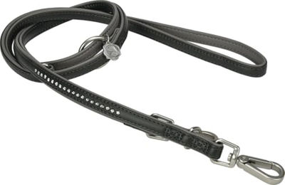 MultiFit More Deluxe Hundeleine XS Grau aus Kunstleder mit Strass-Applikationen – Bild 1 von 2